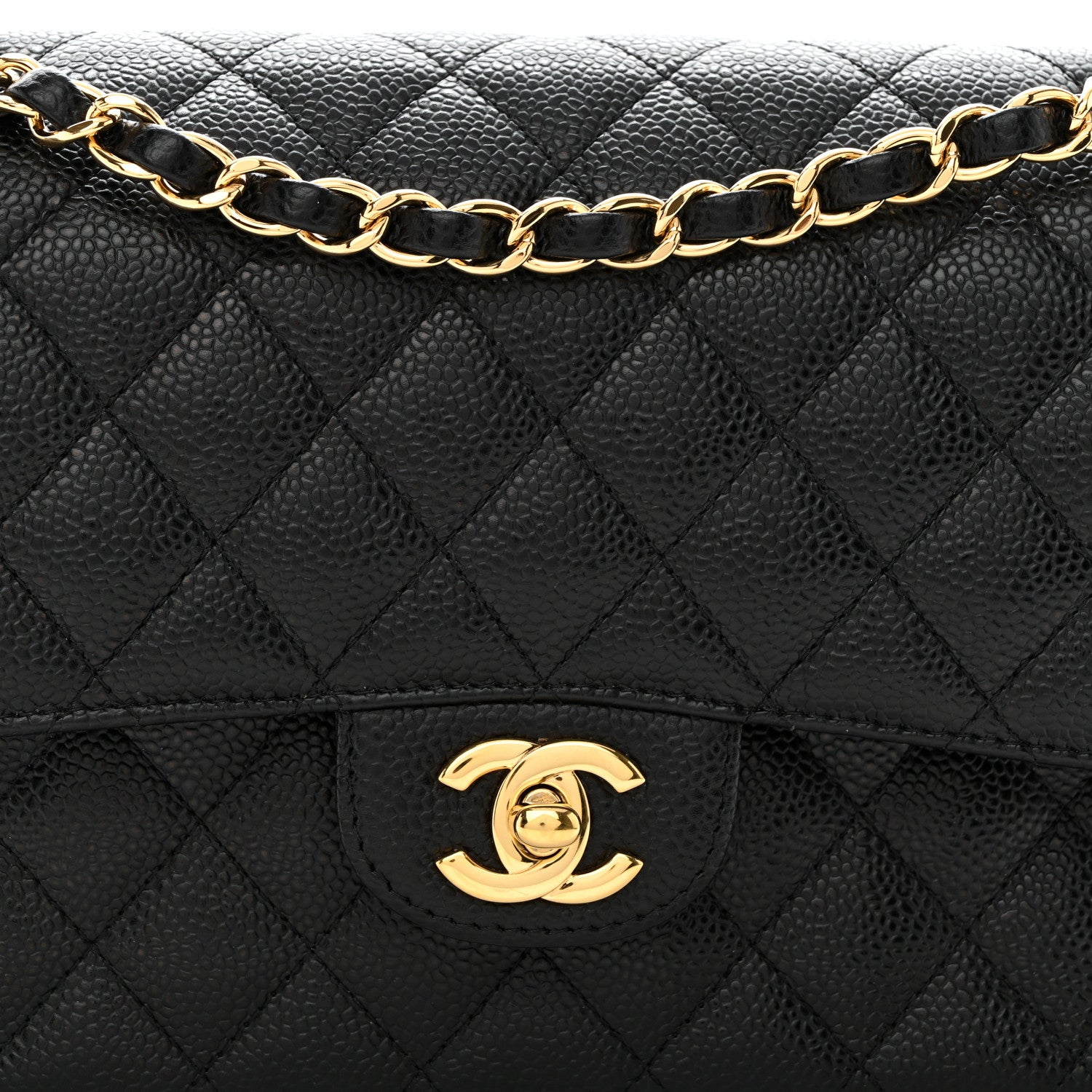Chanel Caviar Quilted Medium Double Flap Black 9 of 12