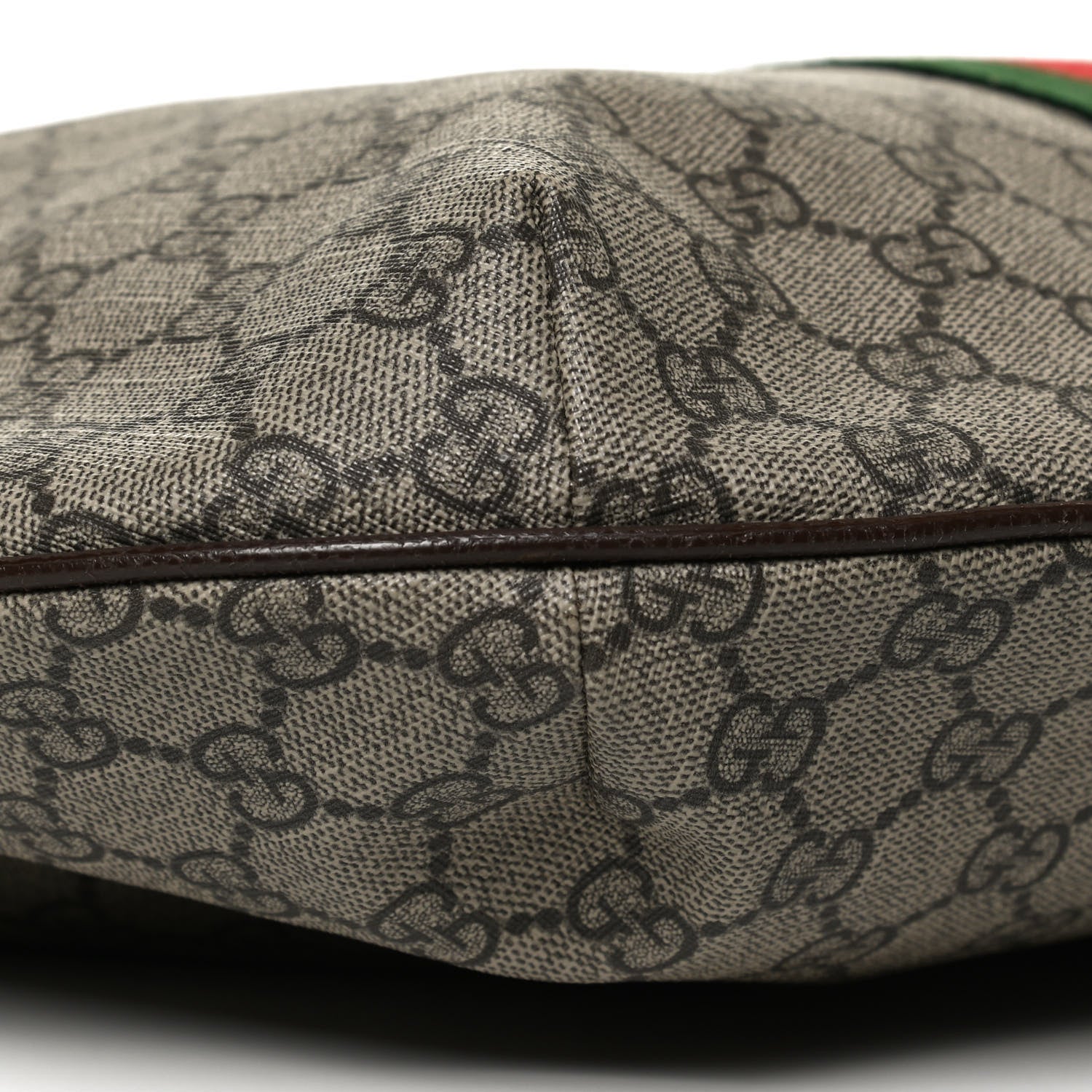 Gucci GG Supreme Monogram Web Ophidia Half Moon Hobo Brown 7 of 12
