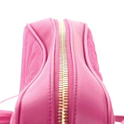 Saint Laurent Suede Matelasse Monogram Lou Camera Bag Rose 11 of 12