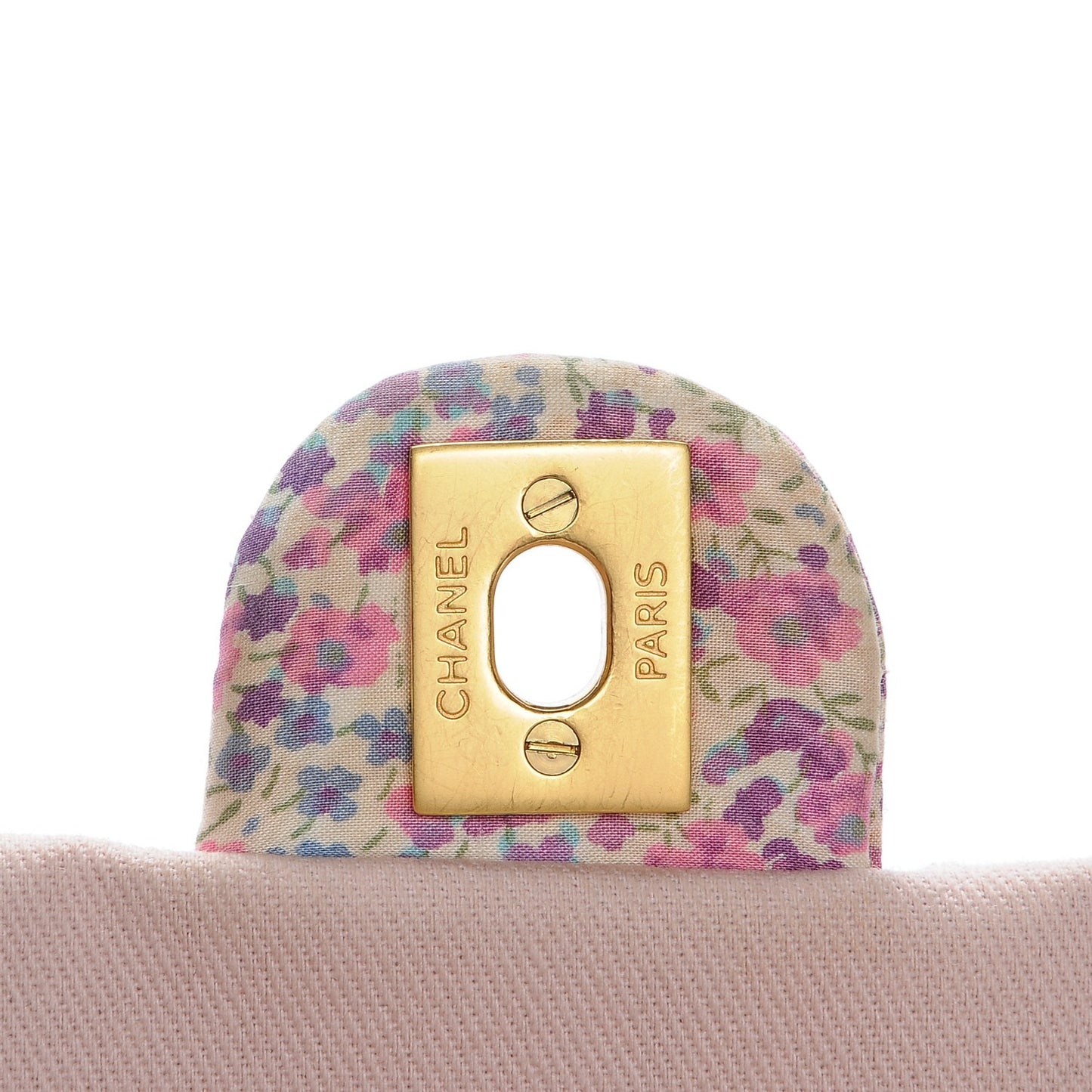 Fabric Patchwork Medium Flap Bag Pink