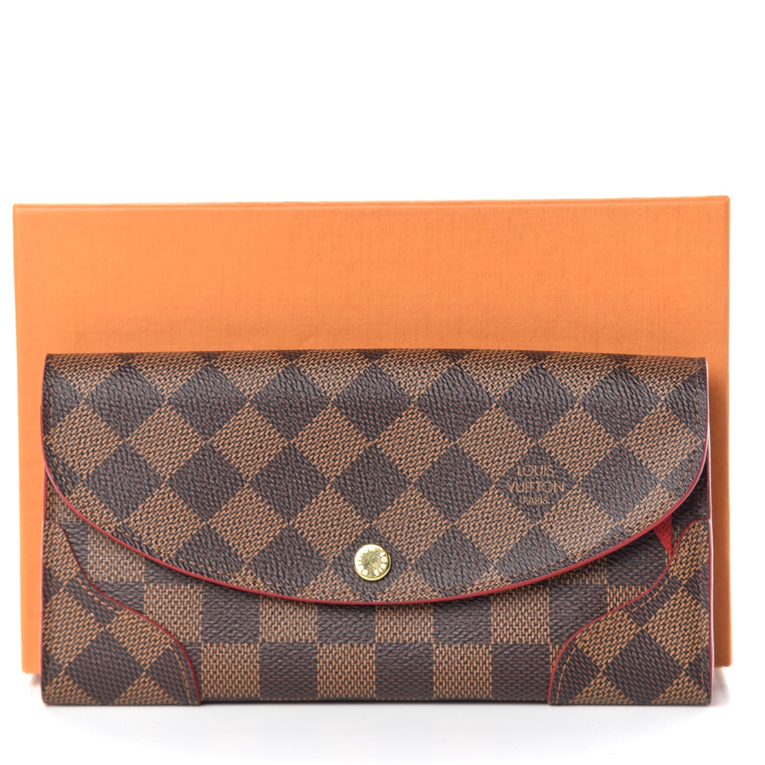 Louis Vuitton Damier Ebene Caissa Wallet Cherry 10 of 10