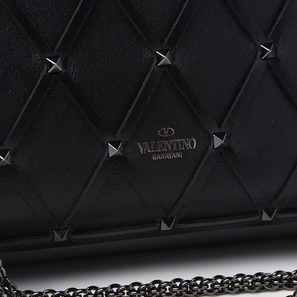 Valentino Garavani Smooth Calfskin Quilted Beehive Shoulder Bag Black 9 of 10