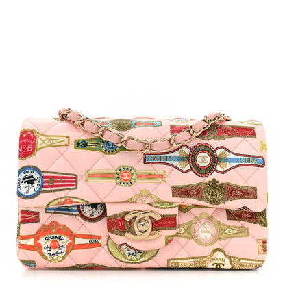 Chanel Satin Paris Cuba Cigare Print Mini Flap Pink 1 of 10