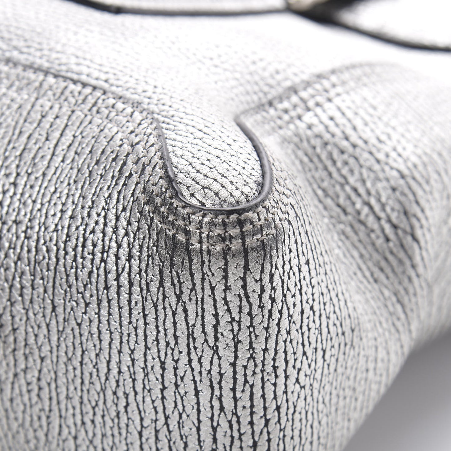 3.1 Textured Calfskin Medium Pashli Satchel Silver