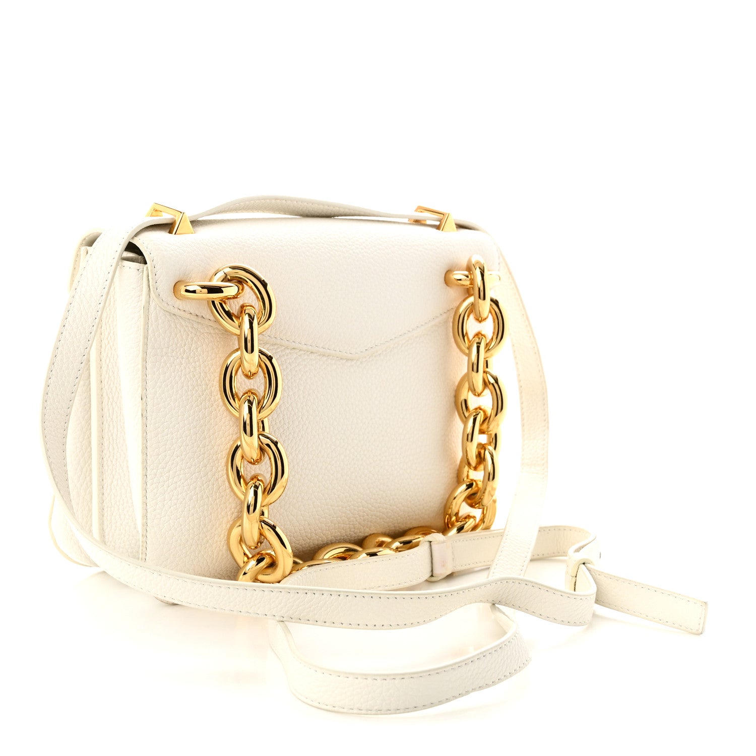 Bottega Veneta Calfskin Mount Envelope Bag White 3 of 10