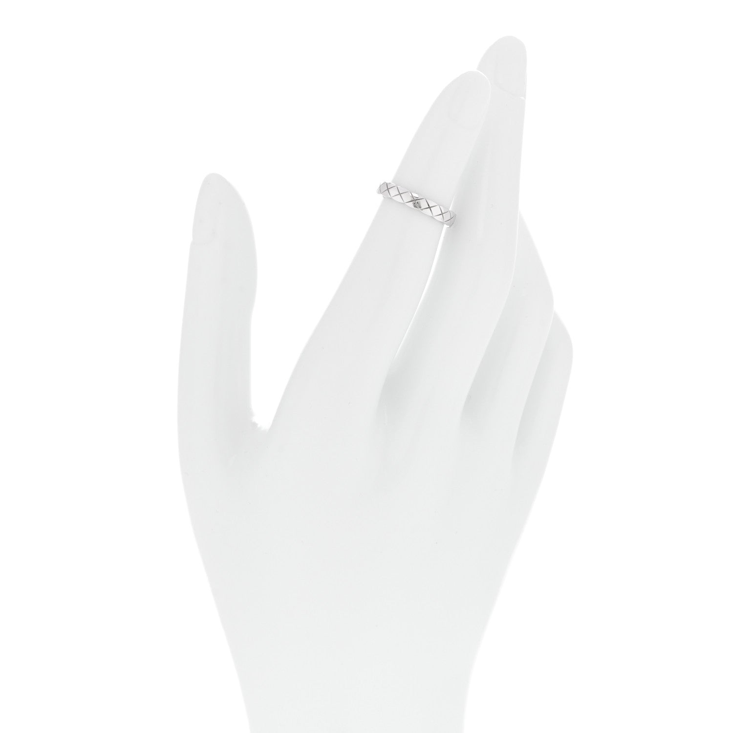 Chanel 18K White Gold Mini Coco Crush Ring 45 3.25 2 of 5