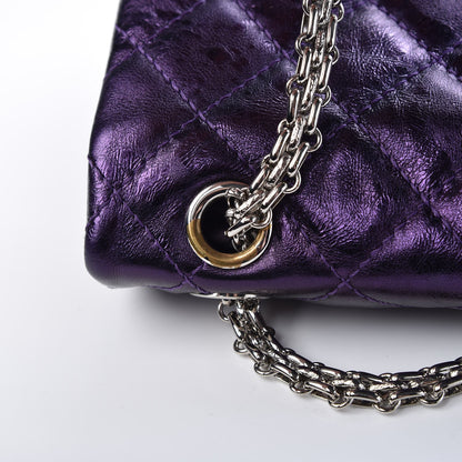 Chanel Metallic Calfskin Quilted 2.55 Reissue 226 Flap Violet 9 of 11