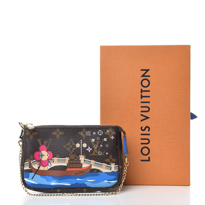 Louis Vuitton Monogram 2019 Christmas Animation Mini Venice Pochette Accessories Blue 8 of 8
