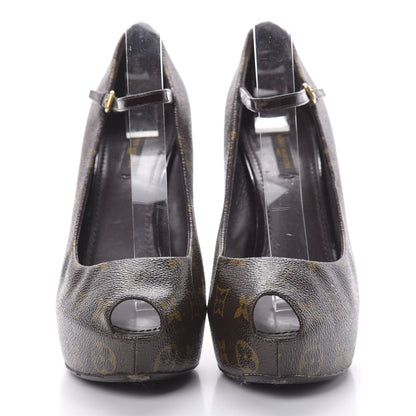 Louis Vuitton Patent Monogram Fetish Vanity Platform Pumps 40 3 of 9