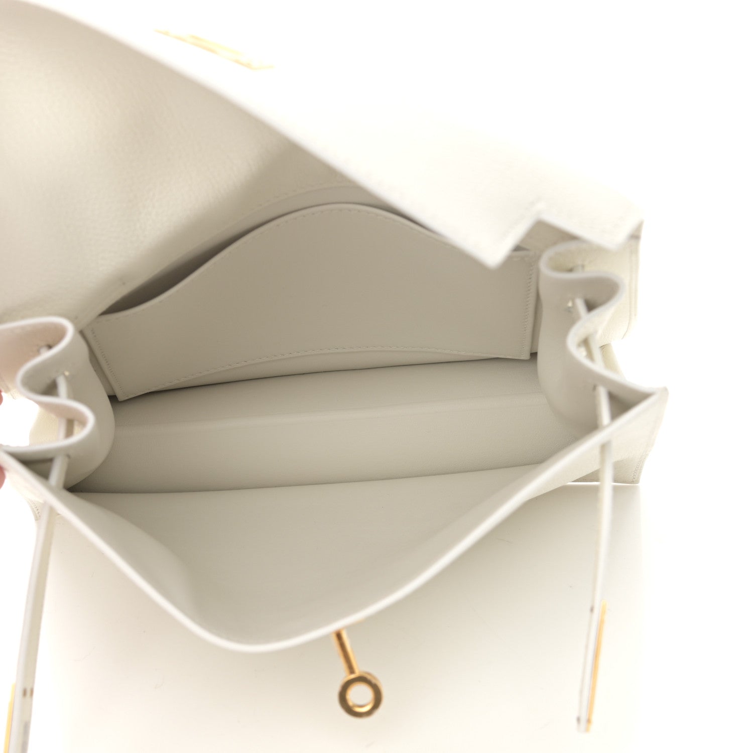 Hermes Evercolor Kelly Danse II Belt Bag White 5 of 11