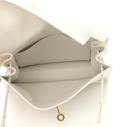 Hermes Evercolor Kelly Danse II Belt Bag White 5 of 11