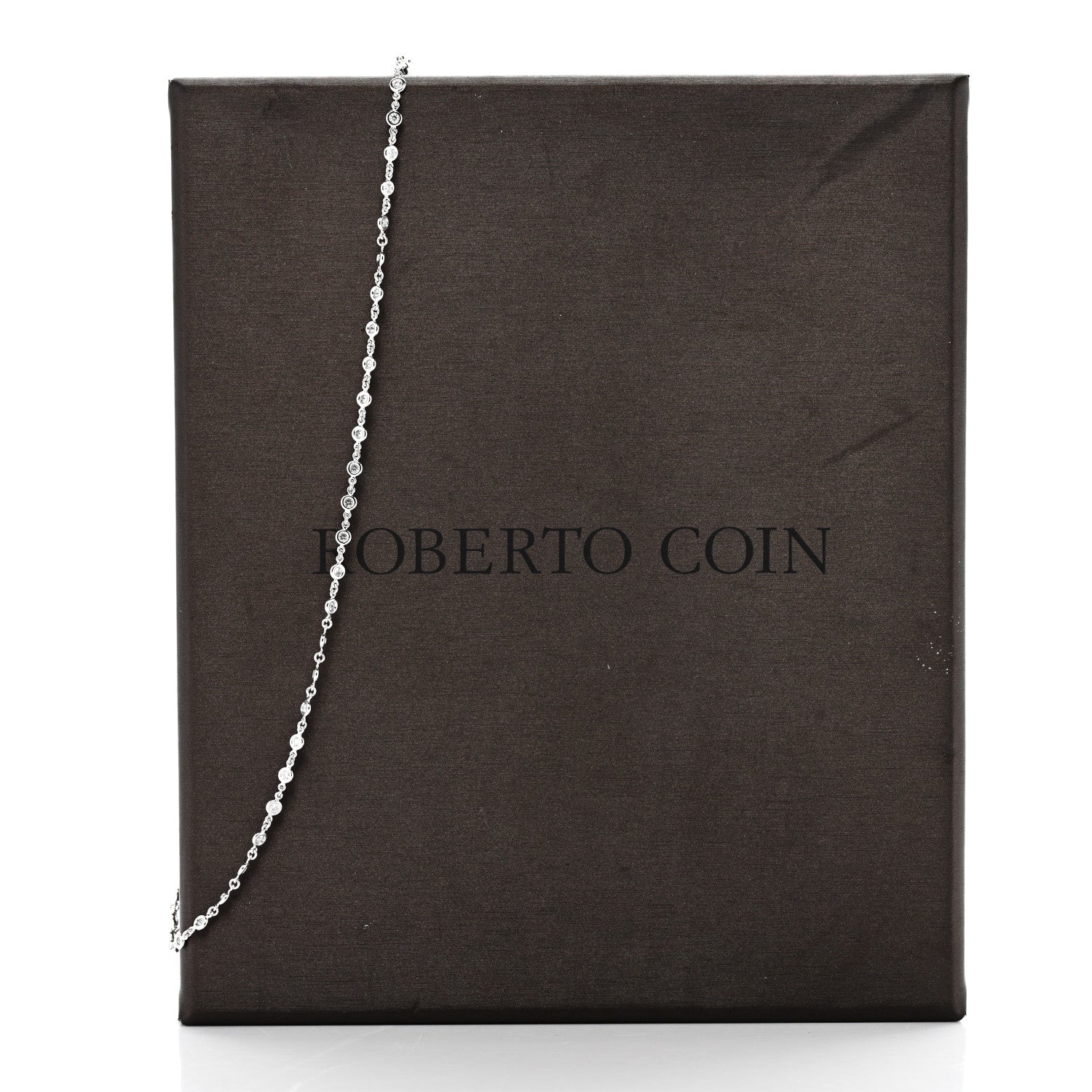 Roberto Coin 18K White Gold Diamond 2.25ctw Diamonds By The Inch Continuous Station Necklace 5 of 5
