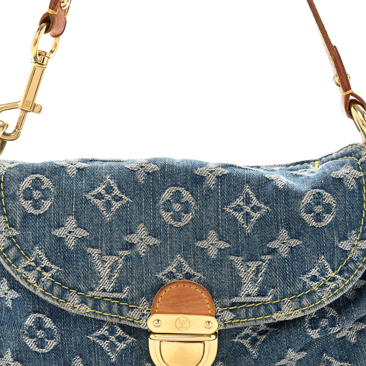 Louis Vuitton Monogram Denim Mini Pleaty Blue 8 of 13