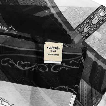 Hermes Cotton La Berline Bayadere Pareo Black 2 of 3