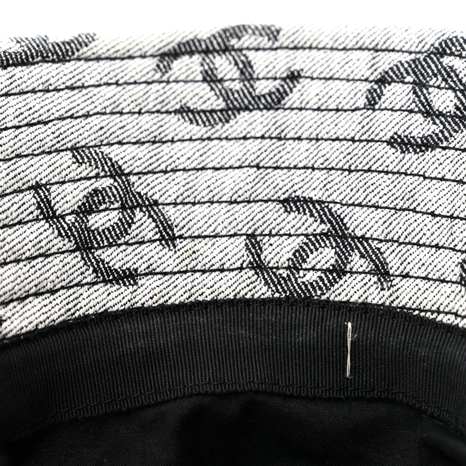 Chanel Denim CC Bucket Hat M White Black 10 of 10