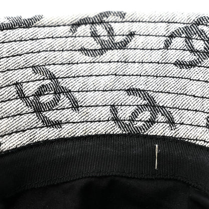 Chanel Denim CC Bucket Hat M White Black 10 of 10