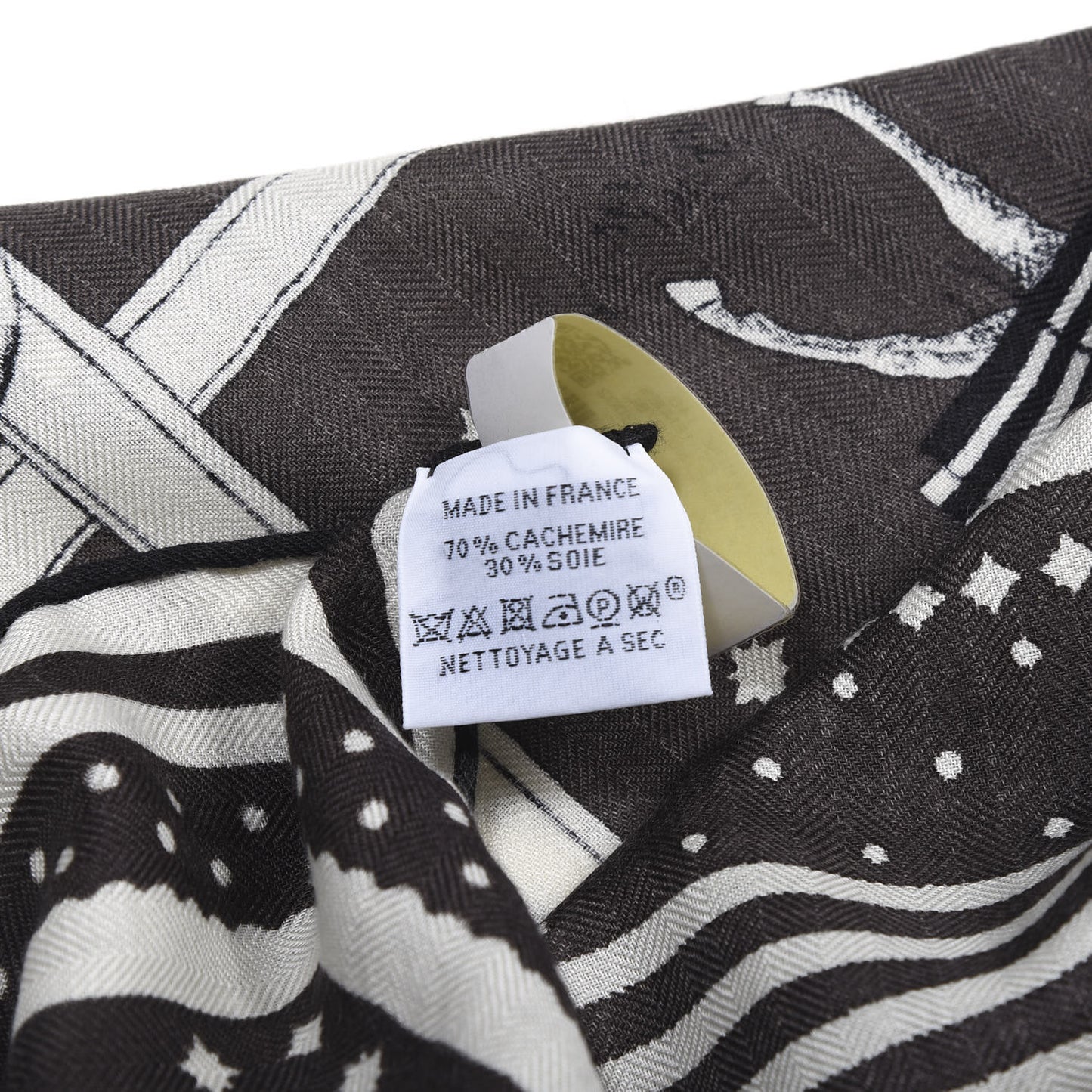 Cashmere Courvertures Et Tenues Shawl 140 Gris Taupe Black White