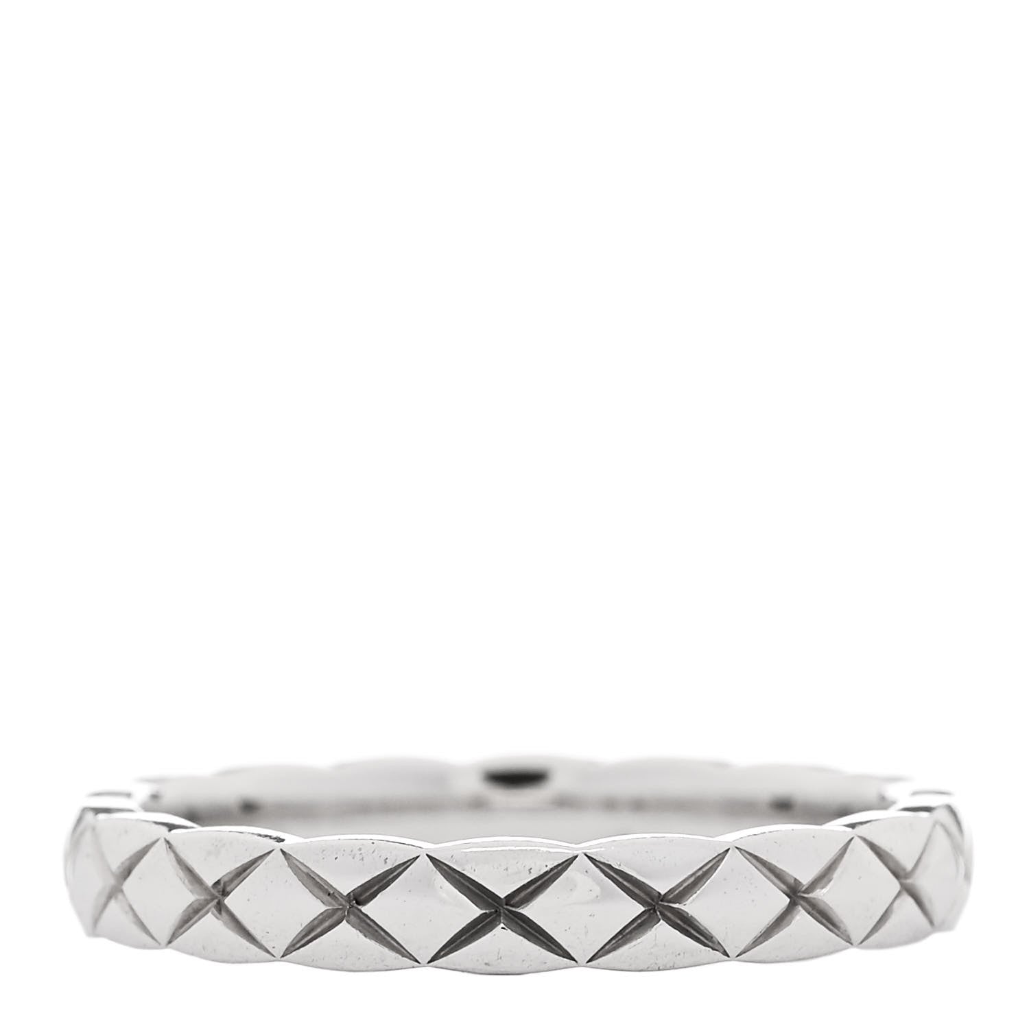 Chanel Platinum Diamond Mini Coco Crush Ring 49 4.75 3 of 5
