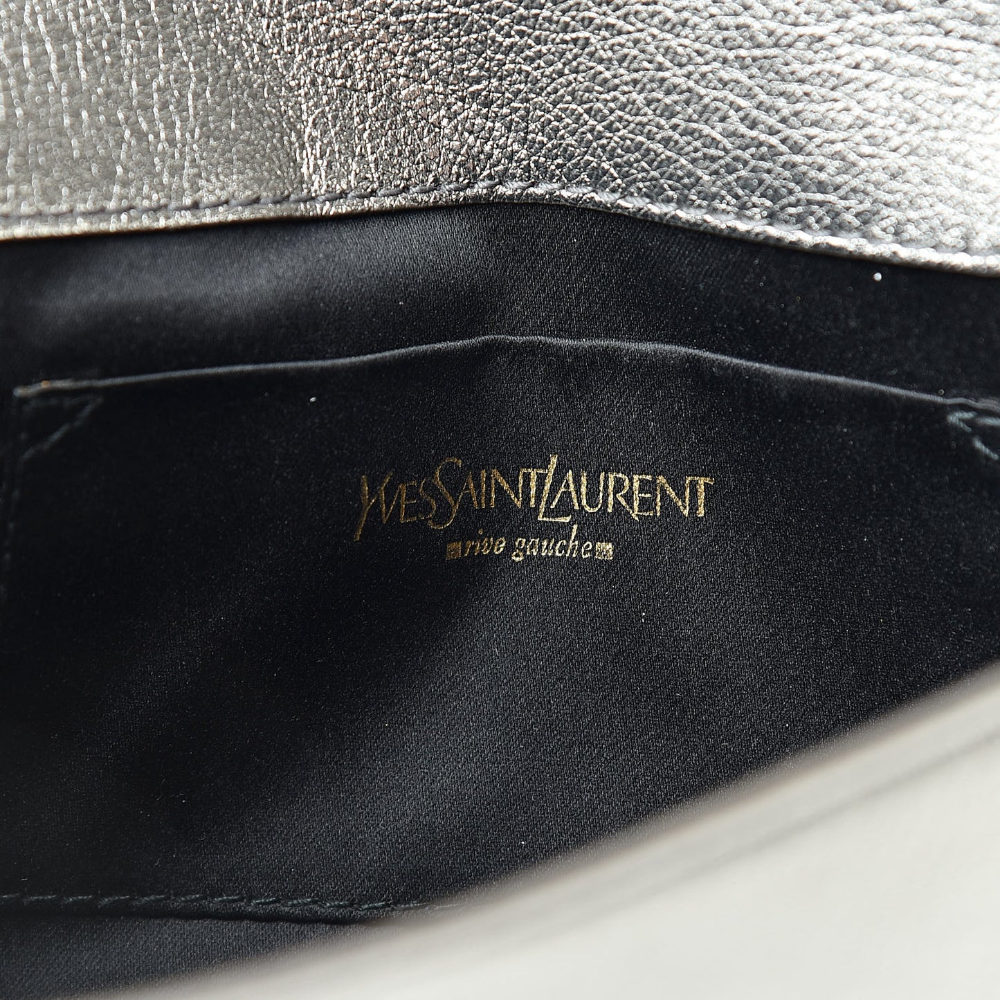 Metallic Calfskin Small Belle De Jour Clutch Silver