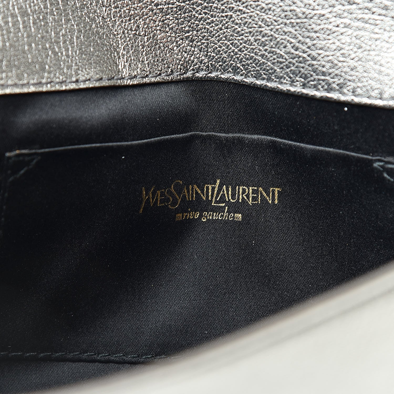 Saint Laurent Metallic Calfskin Small Belle De Jour Clutch Silver 6 of 12