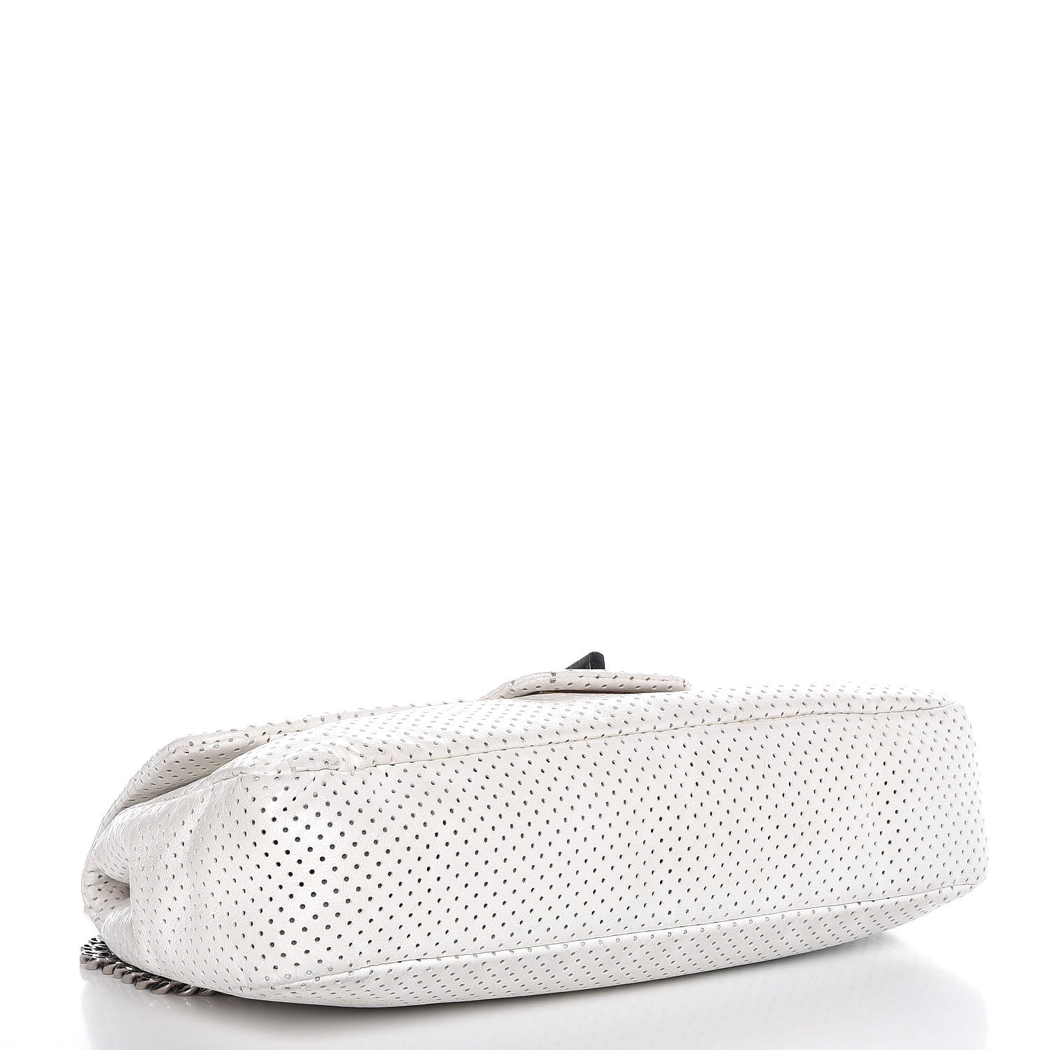 Chanel Lambskin Perforated Drill Flap White 4 of 8