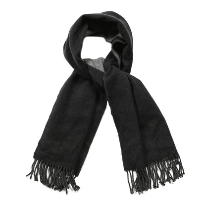 Hermes Cashmere Fringe Double Face Stole Anthracite 1 of 4