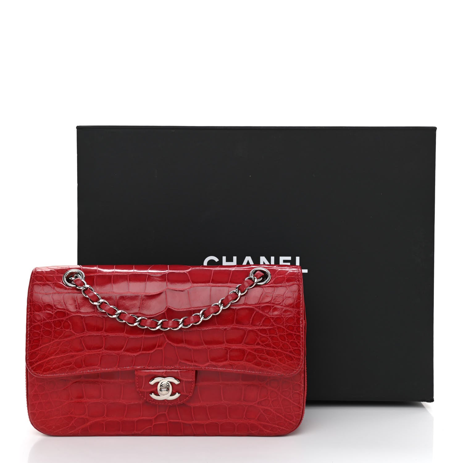 Chanel Alligator Medium Double Flap Red 17 of 17