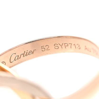 Cartier 18K Pink Yellow White Gold Small Trinity Ring 52 6 4 of 5