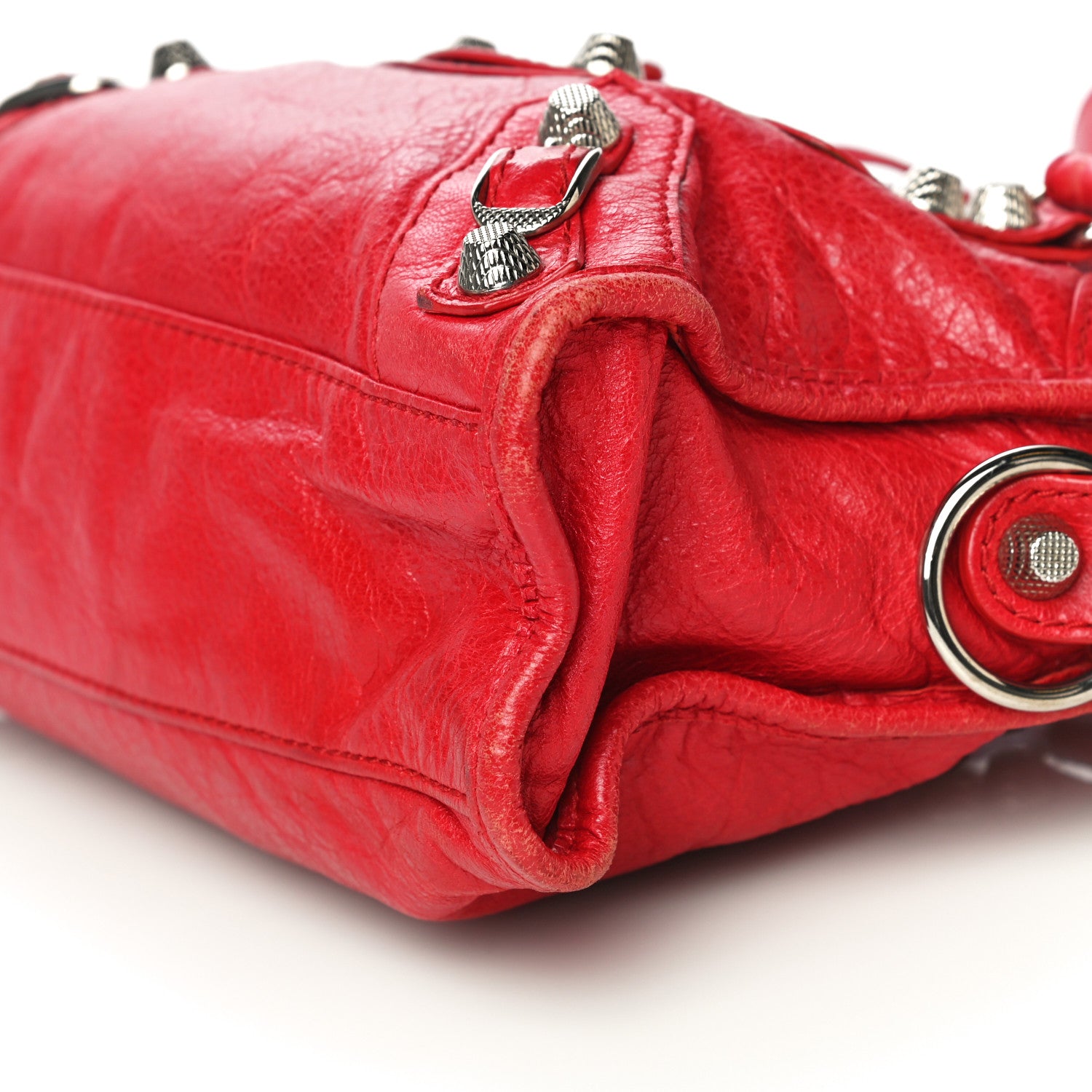 Balenciaga Agneau Giant 12 Silver Hardware Mini City Rouge Cardinal 10 of 25