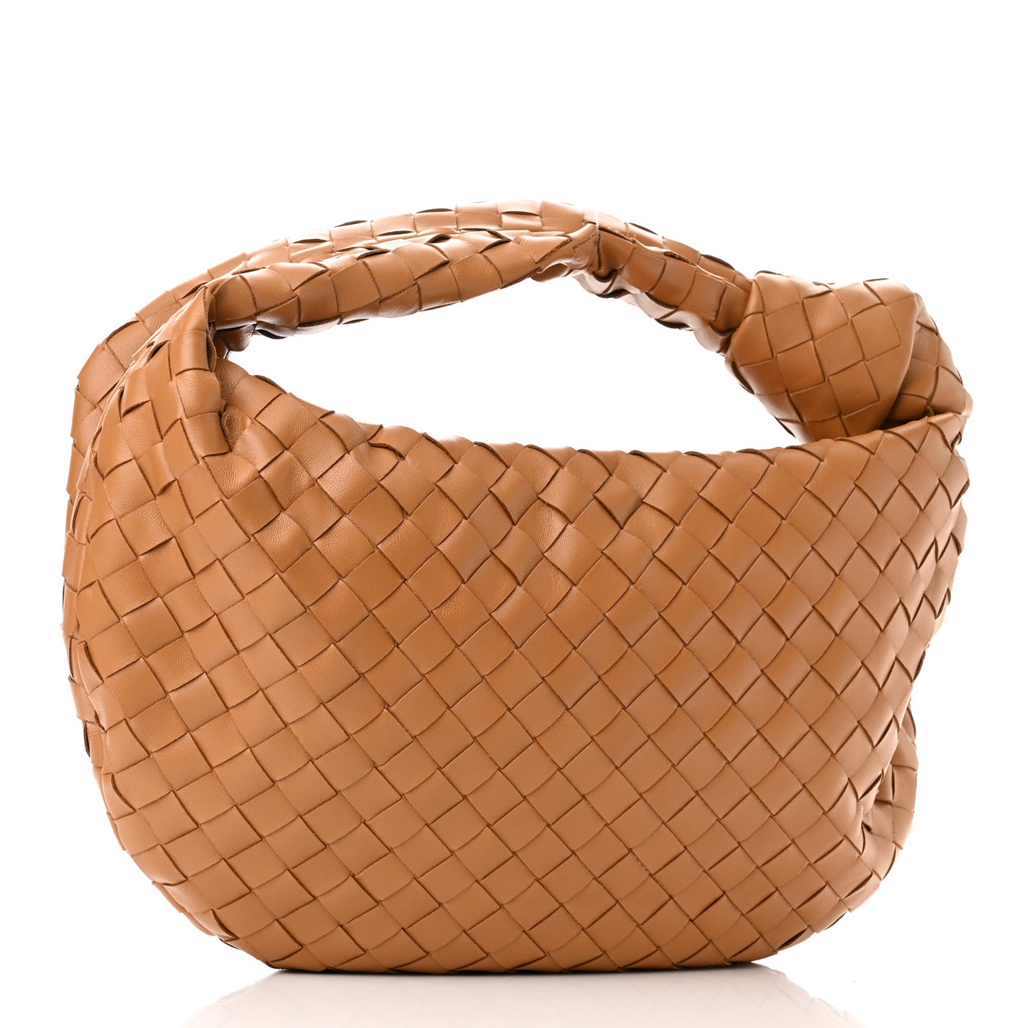 Nappa Intrecciato Teen Jodie Hobo Caramel