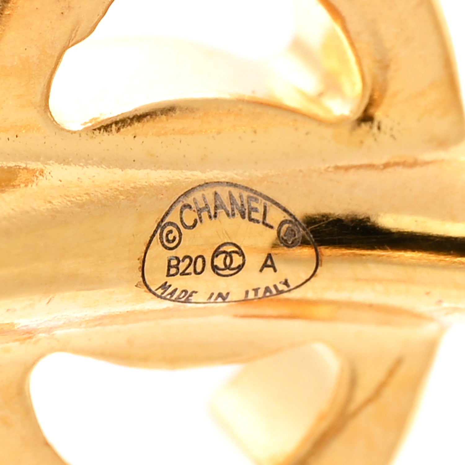 Chanel Pearl CC More Is More Small Hoop Earrings Gold 4 of 5