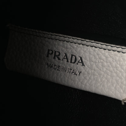 Prada Vitello Daino Soft Dynamique Hobo Talco Black 6 of 14