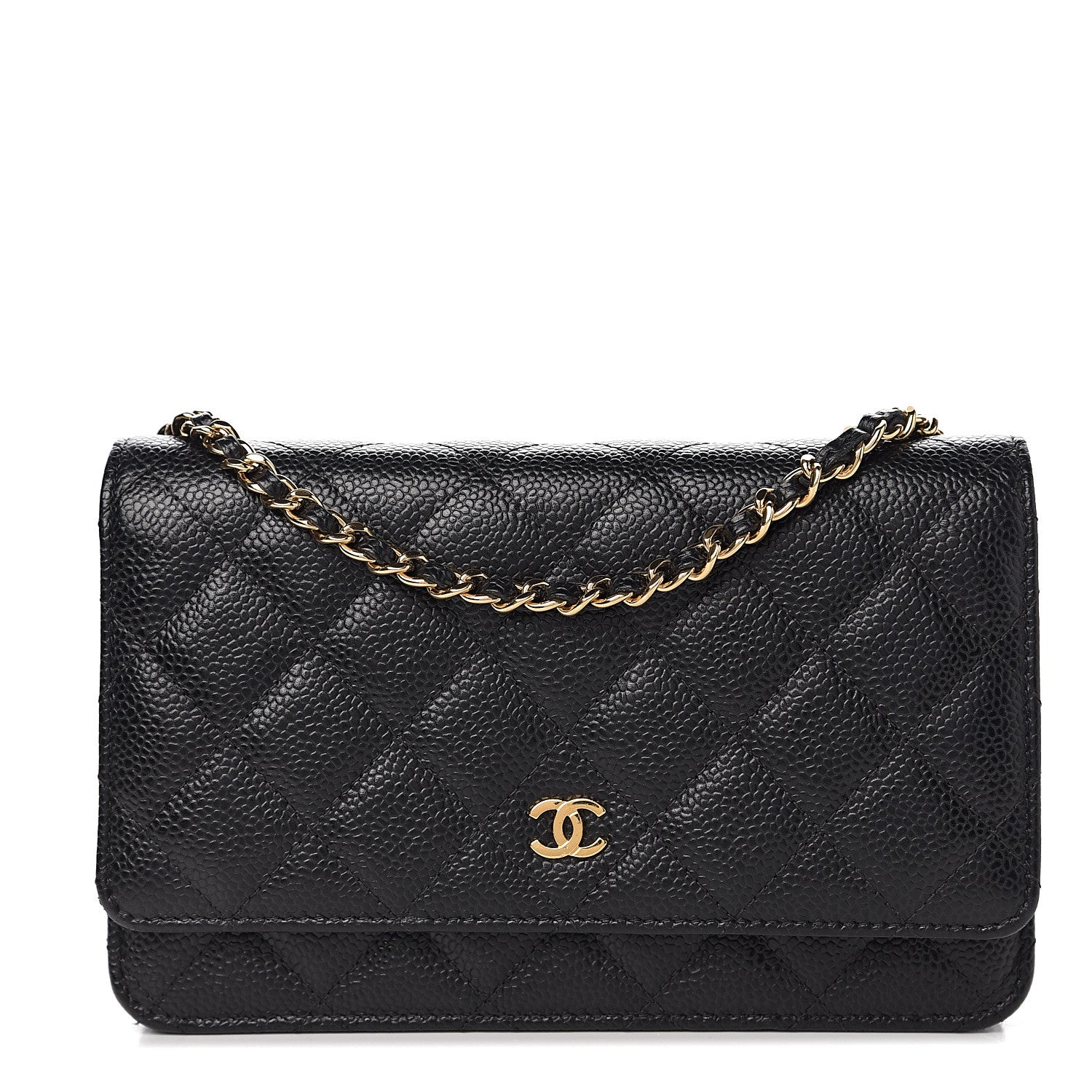Chanel Caviar Quilted Wallet On Chain WOC Black 1 of 11