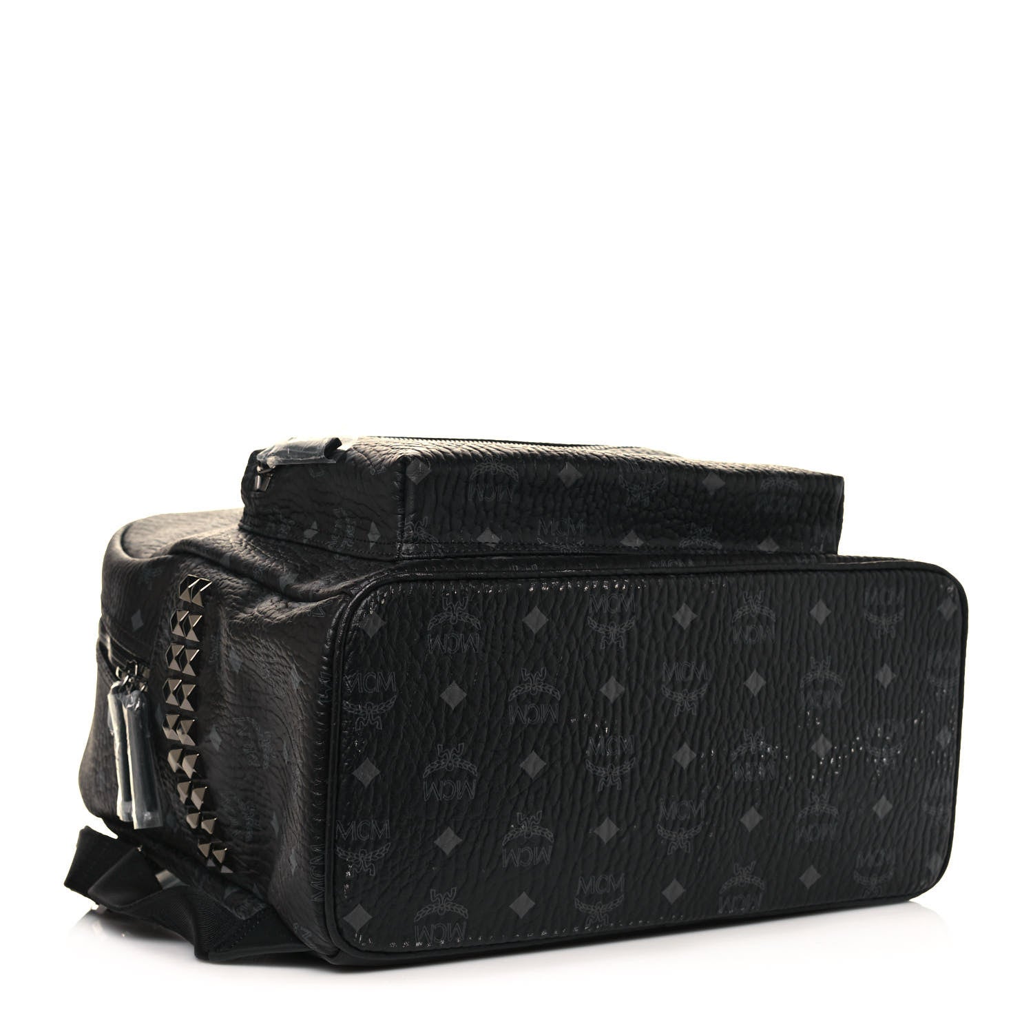 MCM Visetos Medium Side Studs Stark Backpack Black 3 of 14