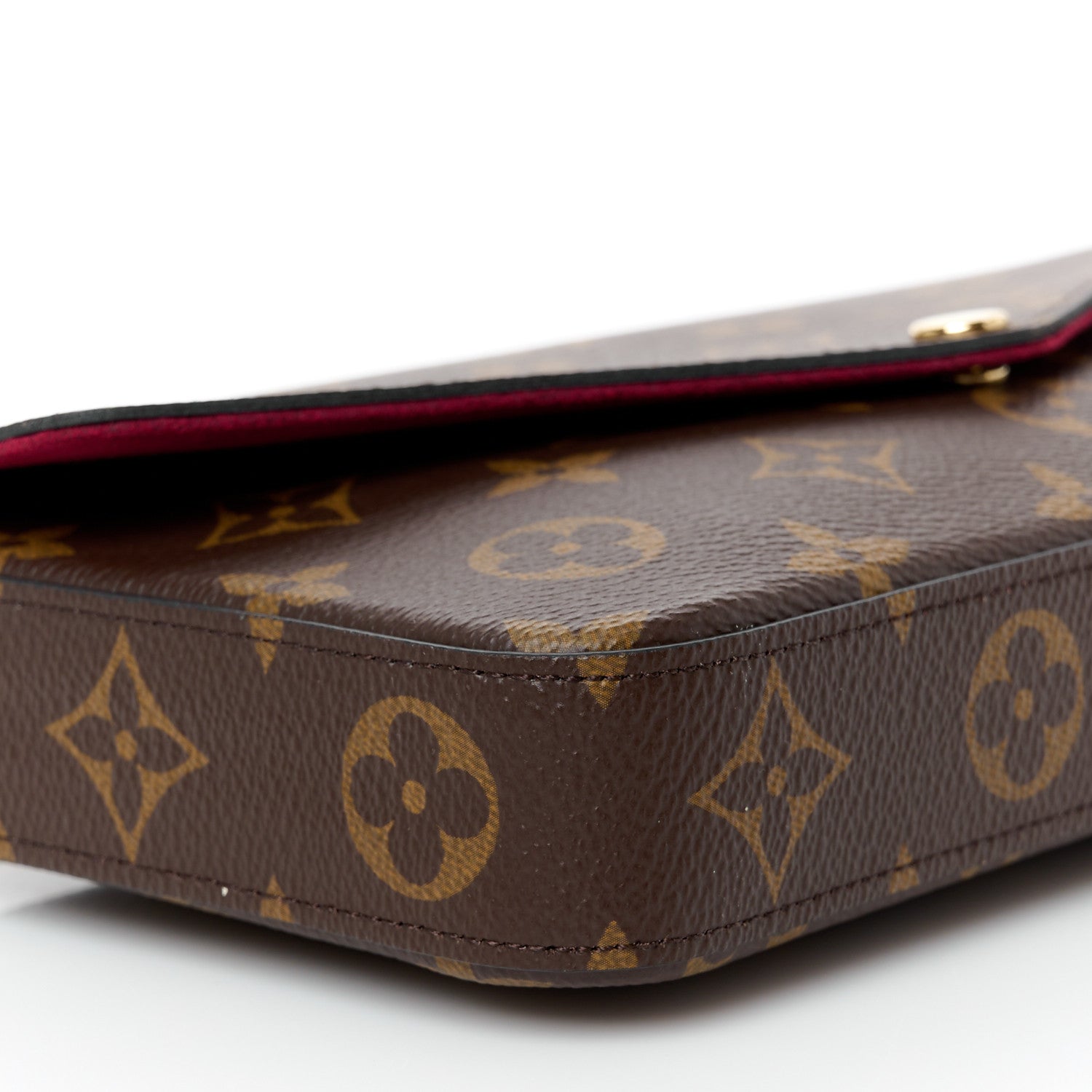Louis Vuitton Monogram Pochette Felicie Chain Wallet Fuchsia 8 of 10