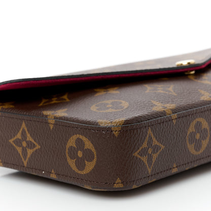Louis Vuitton Monogram Pochette Felicie Chain Wallet Fuchsia 8 of 10