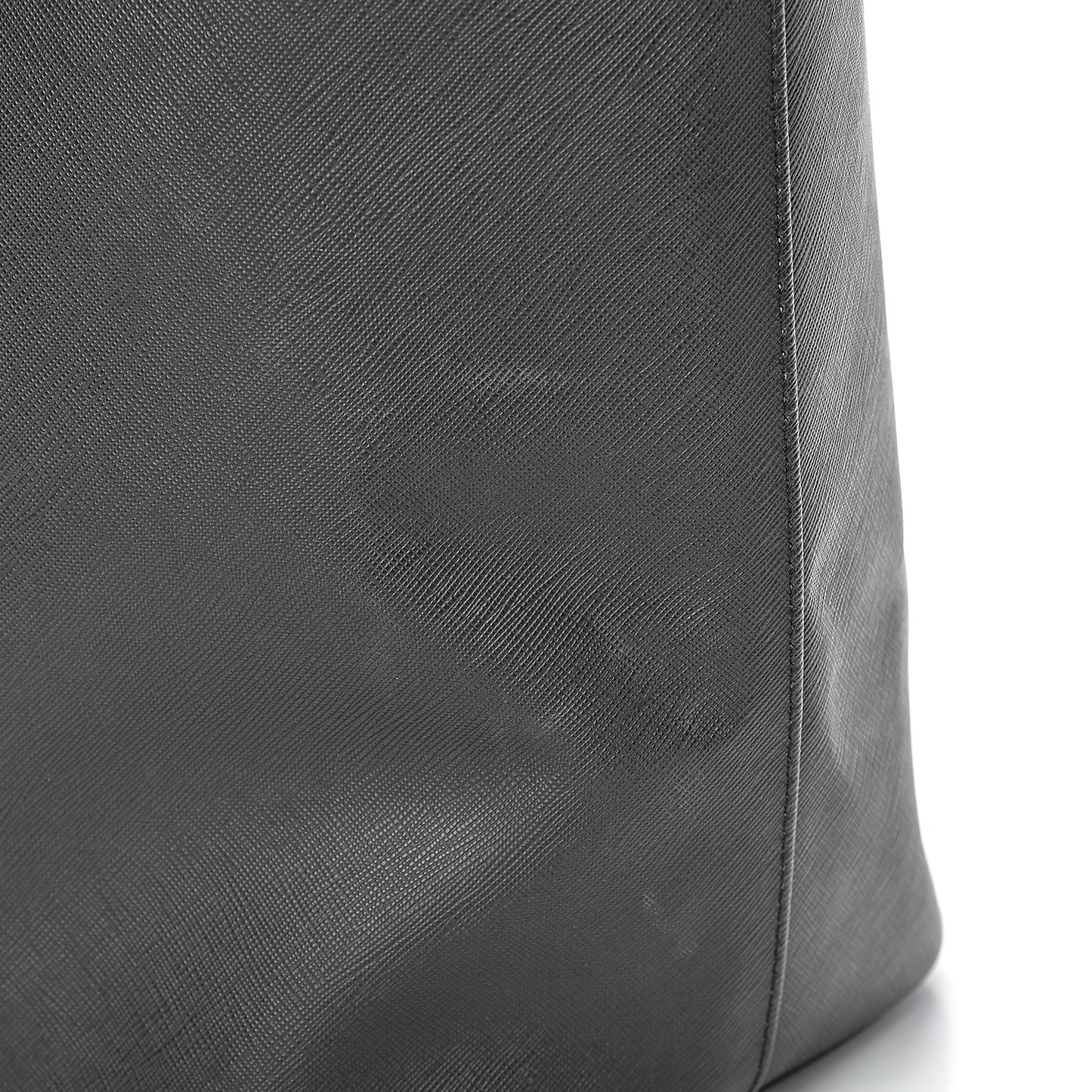Textured Coated Canvas Bambi Print Large Antigona Tote Black