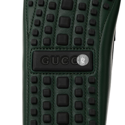 Gucci Soft Clove Calfskin Mens Interlocking G Driver Loafers 12 Vintage Green 9 of 10