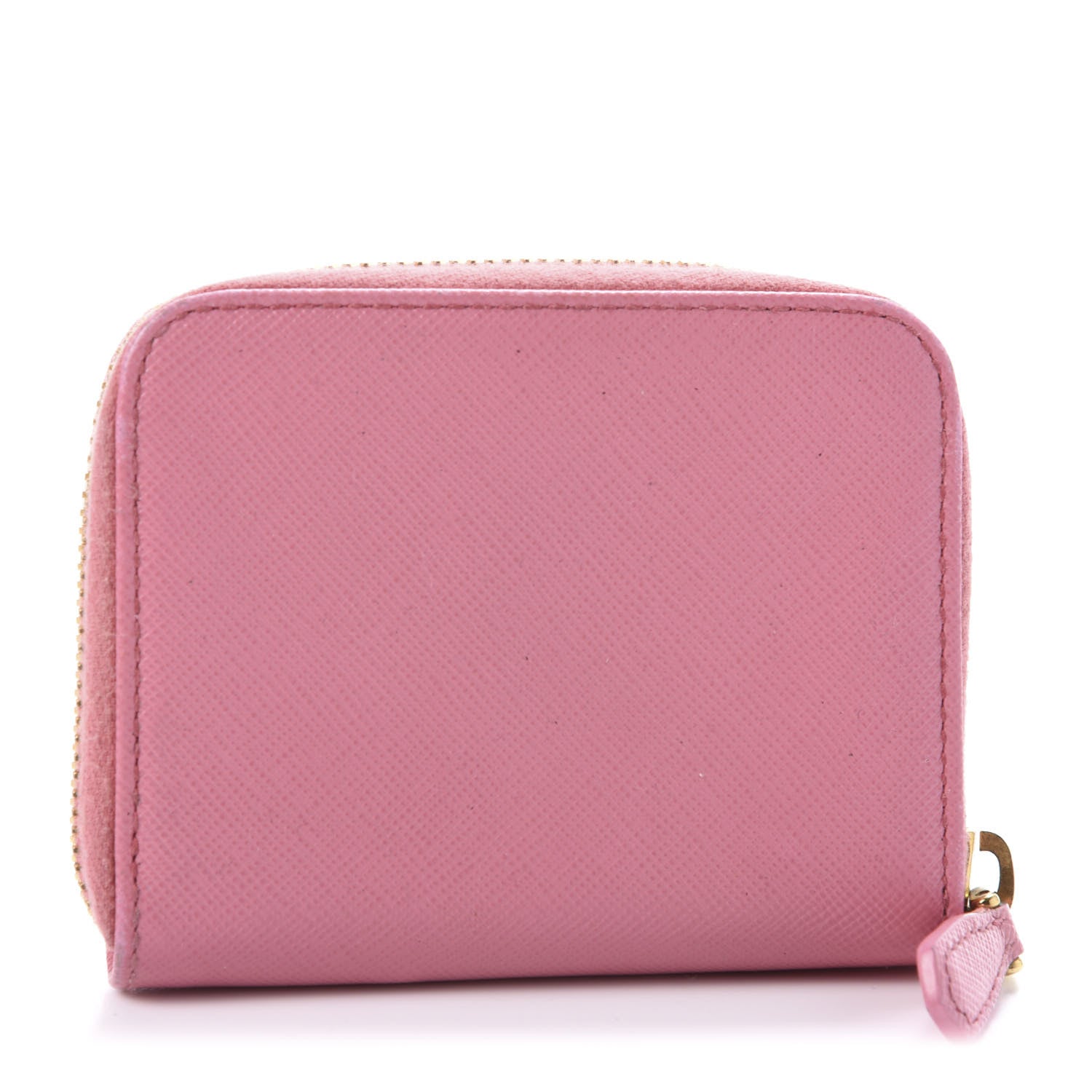 Prada Saffiano Metal Zip Coin Purse Geranio 3 of 12