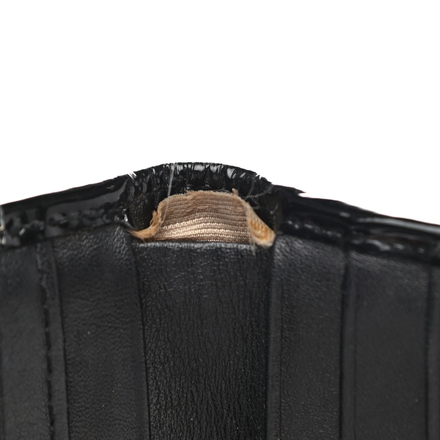 Patent Supernova Check Compact Wallet Black