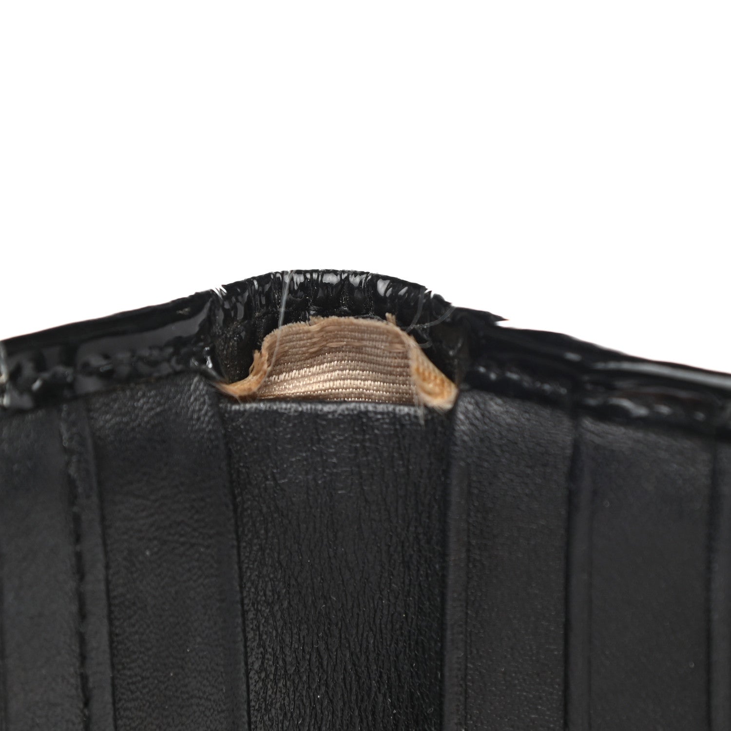 Burberry Patent Supernova Check Compact Wallet Black 13 of 13