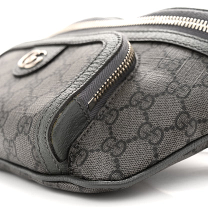 Gucci GG Supreme Monogram Textured Dollar Calfskin Ophidia Belt Bag Grey Black Graphite Grey 10 of 12
