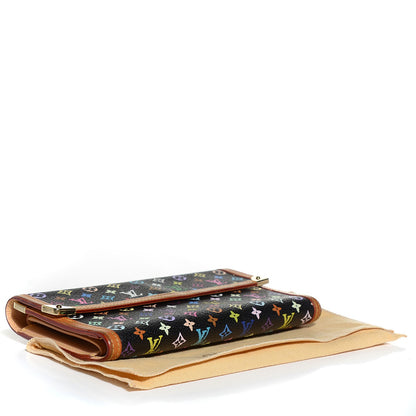 Louis Vuitton Monogram Multicolor Porte Tresor International Wallet Black 4 of 7