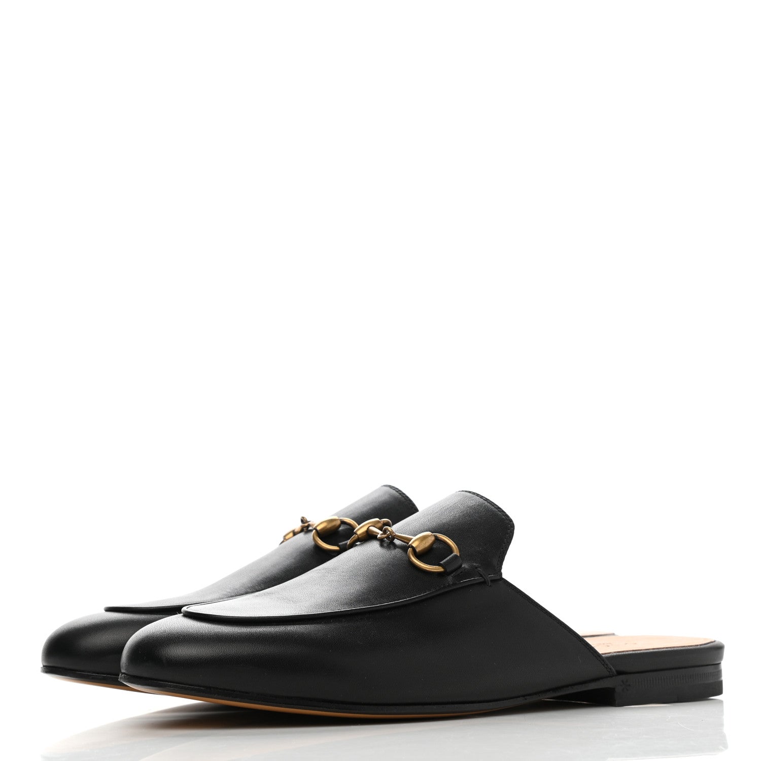 Gucci Calfskin Womens Princetown Slippers 36.5 Black 3 of 9