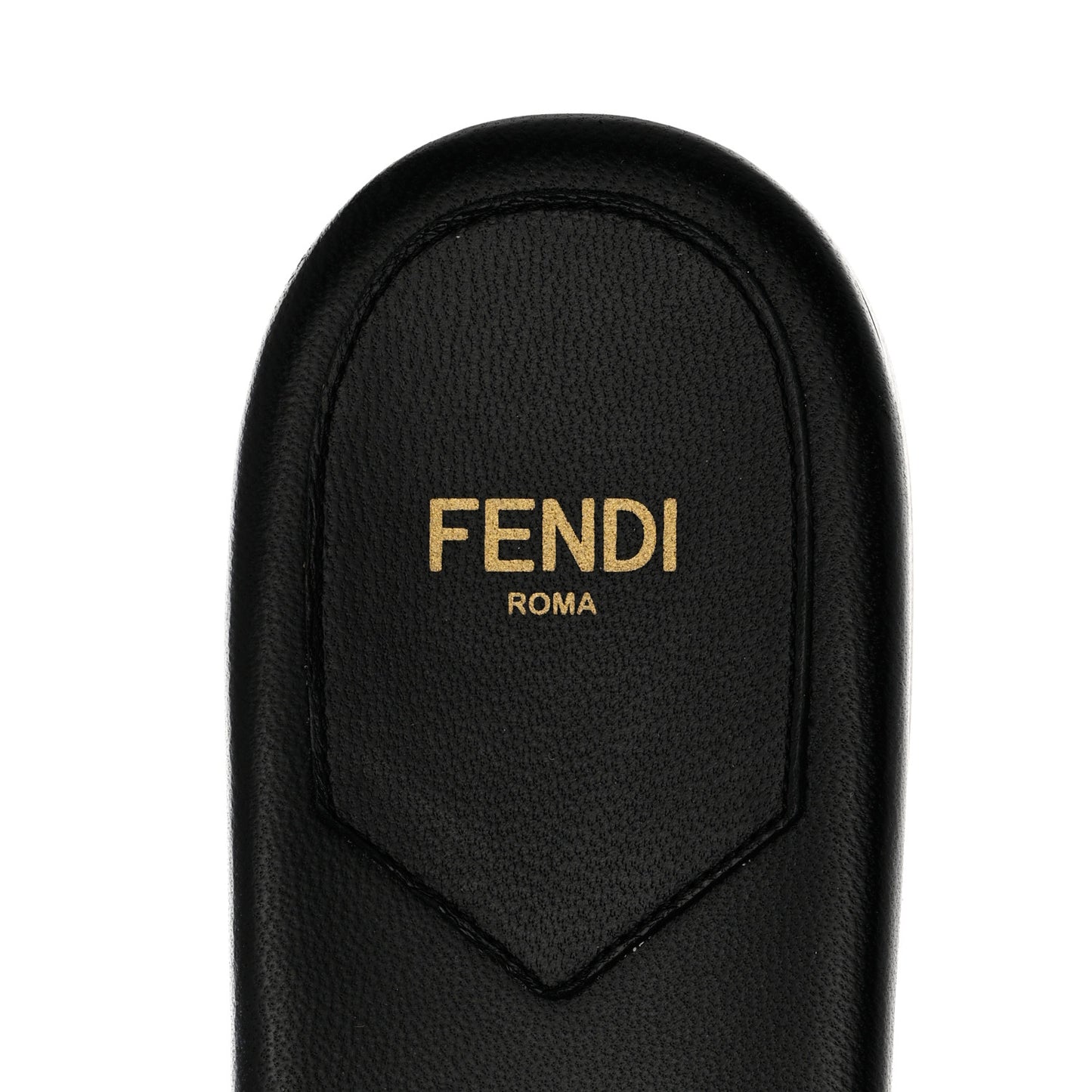 Raffia FF Flat Slide Sandals 39.5 Natural Black
