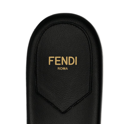 Fendi Raffia FF Flat Slide Sandals 39.5 Natural Black 6 of 8