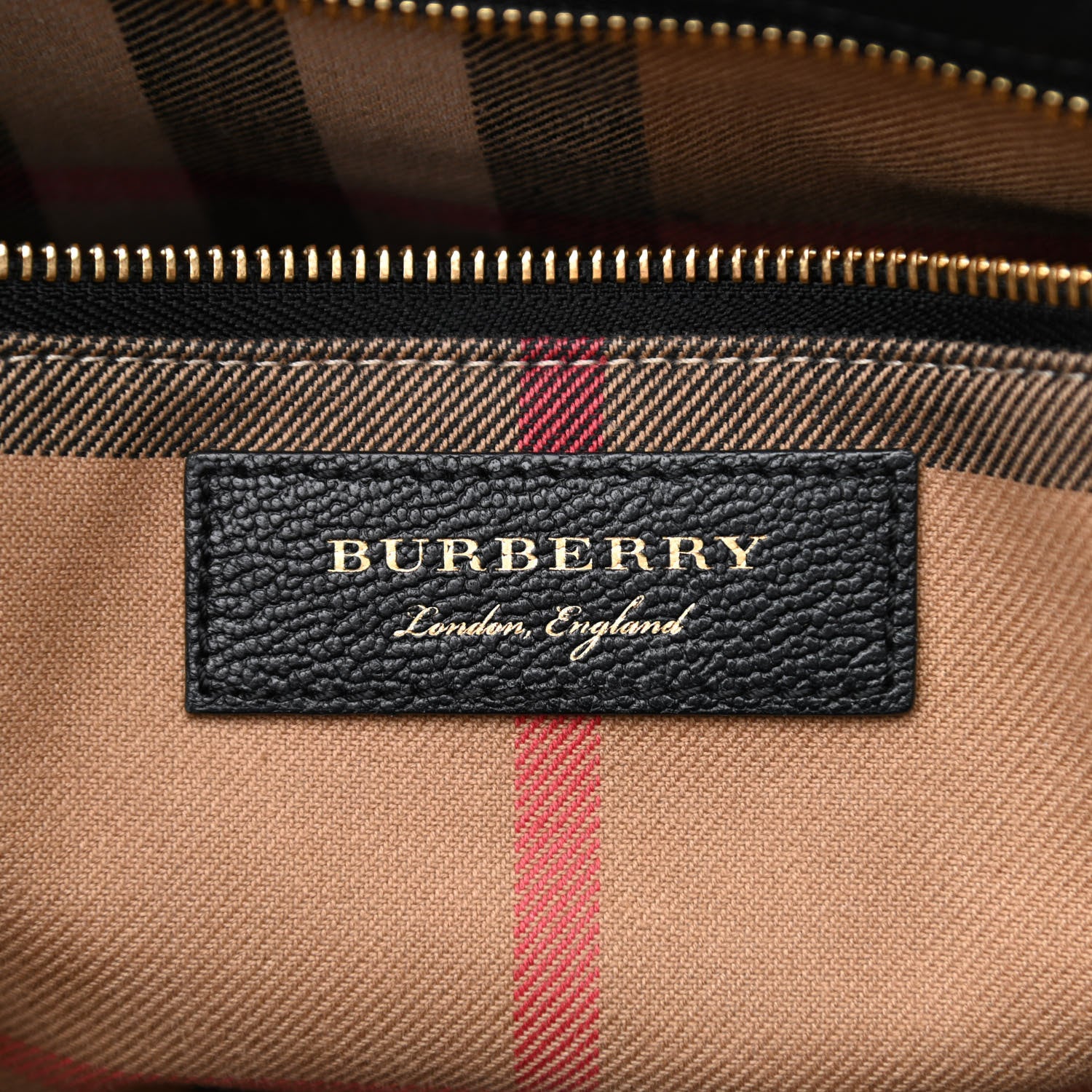 Burberry Soft Grain Calfskin Medium Buckle Tote Black 6 of 12
