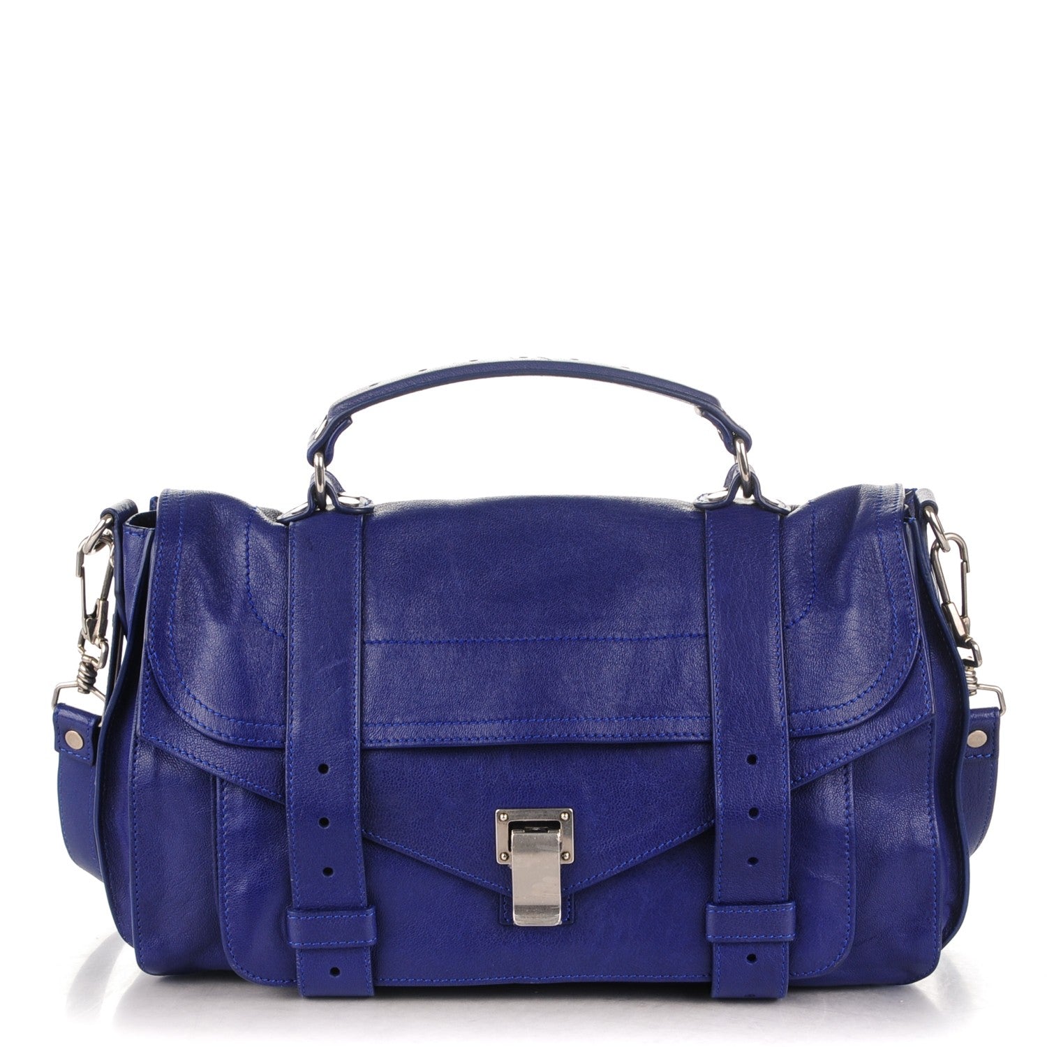 Proenza Schouler Lambskin Medium PS1 Satchel Cobalt Blue 1 of 7