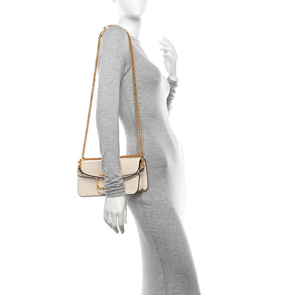 Valentino Garavani Calfskin Vlogo Loco Shoulder Bag Light Ivory 2 of 10