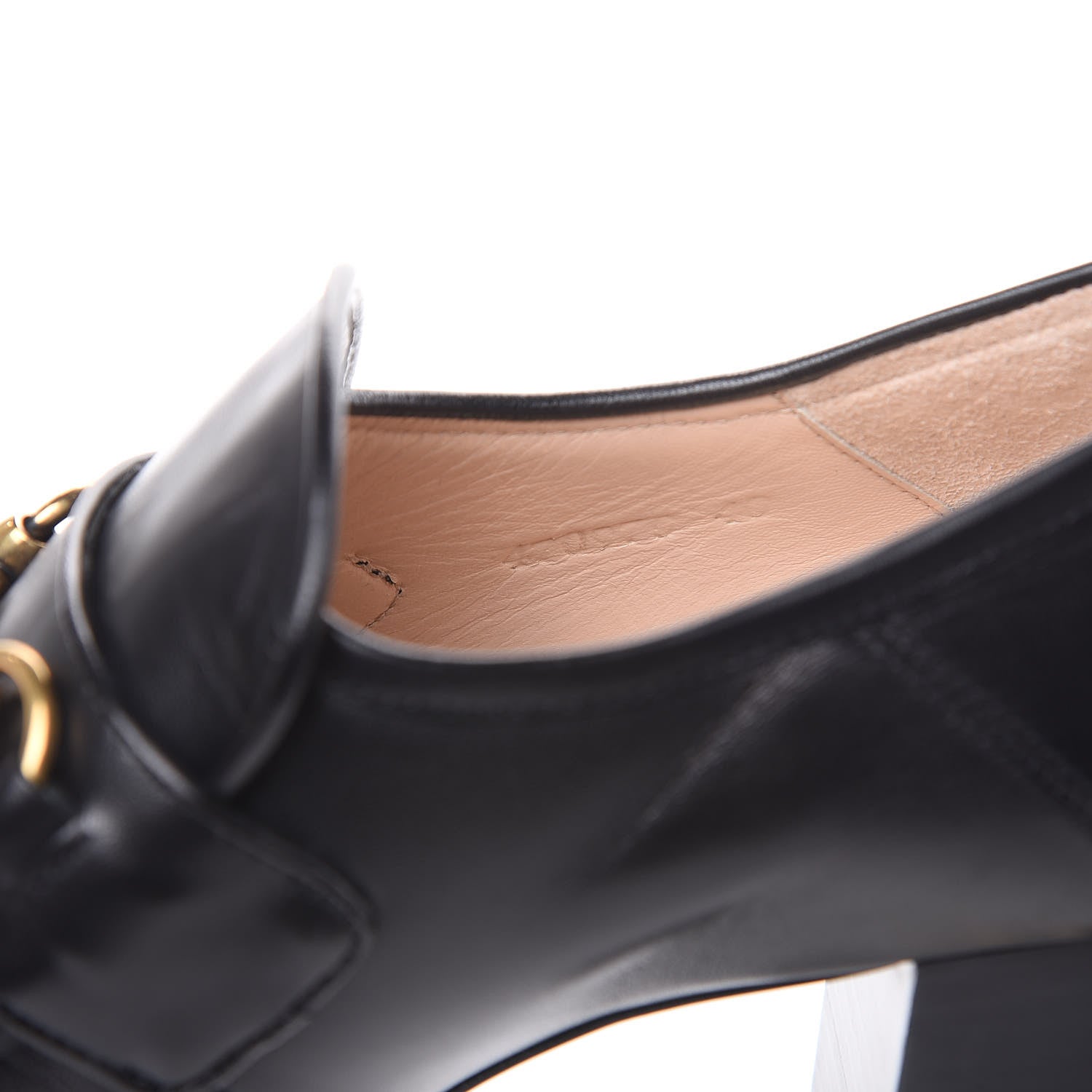 Gucci Malaga Kid Pearl Studded Vegas Platform Loafers 40 Black 8 of 10